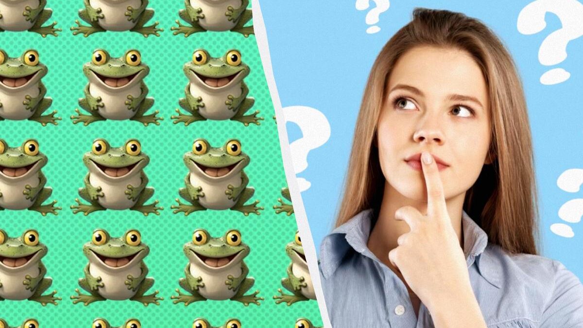 Devi trovare quella unica tra 35 rane in 8 secondi: un complicato gioco di puzzle