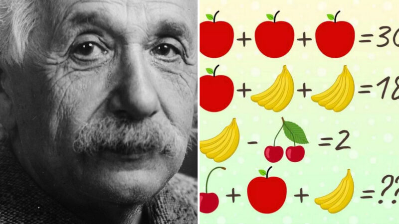 Richiede il QI di Albert Einstein: risolvi un problema di matematica in 15 secondi